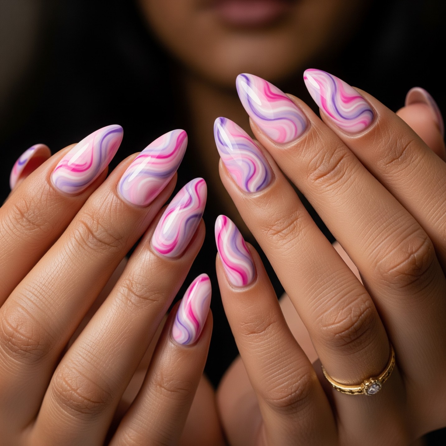 Pastel Marble Nail Art