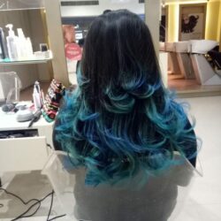 Blue Trending Hair Color Shade , Bodycraft
