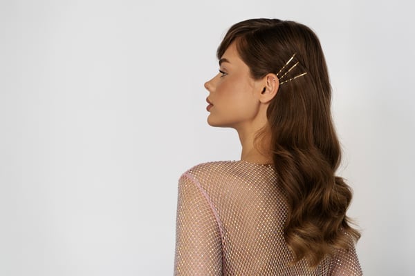 Side-Swept Elegance - Bridal Hairstyle