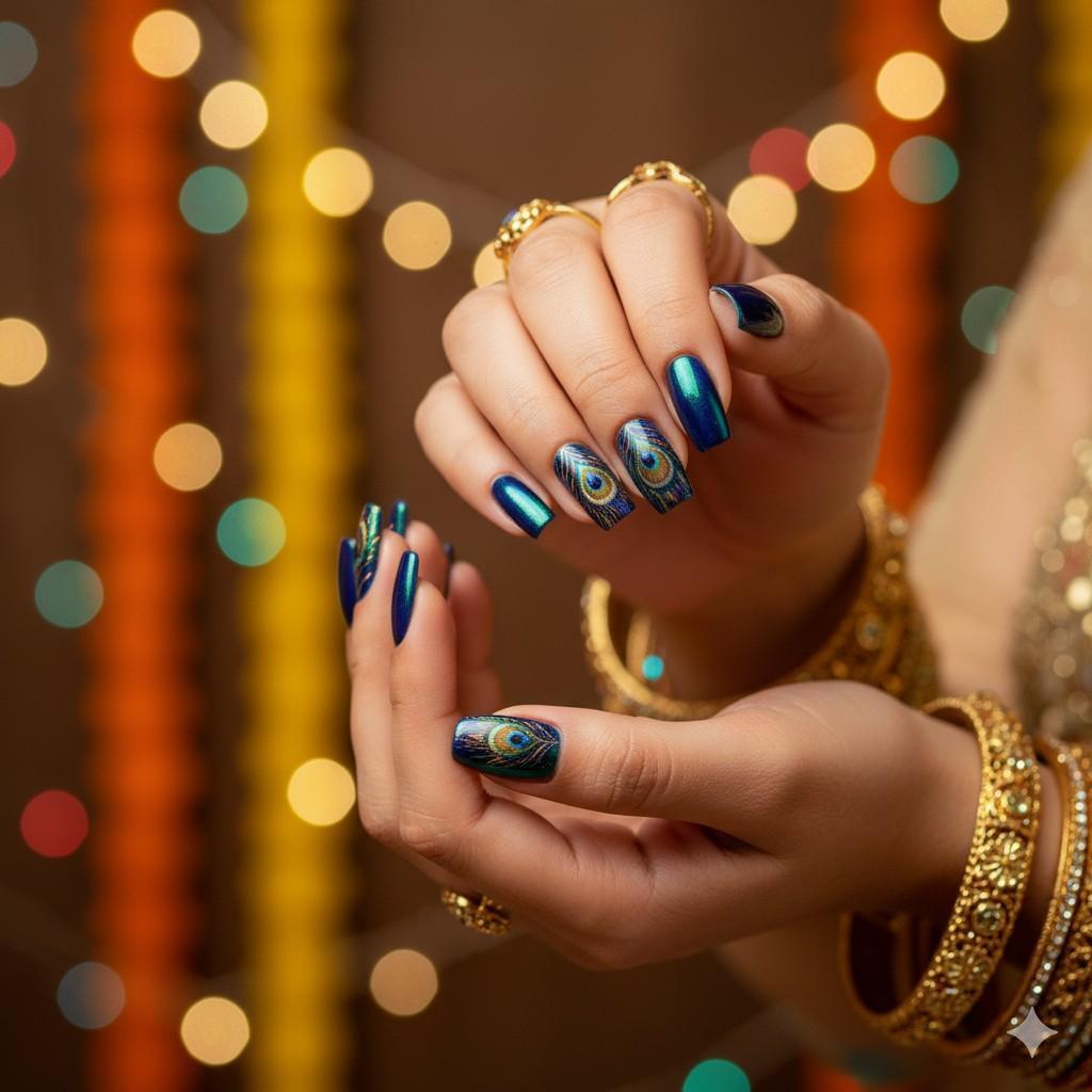 Garba Dandiya Nail Art Navratri