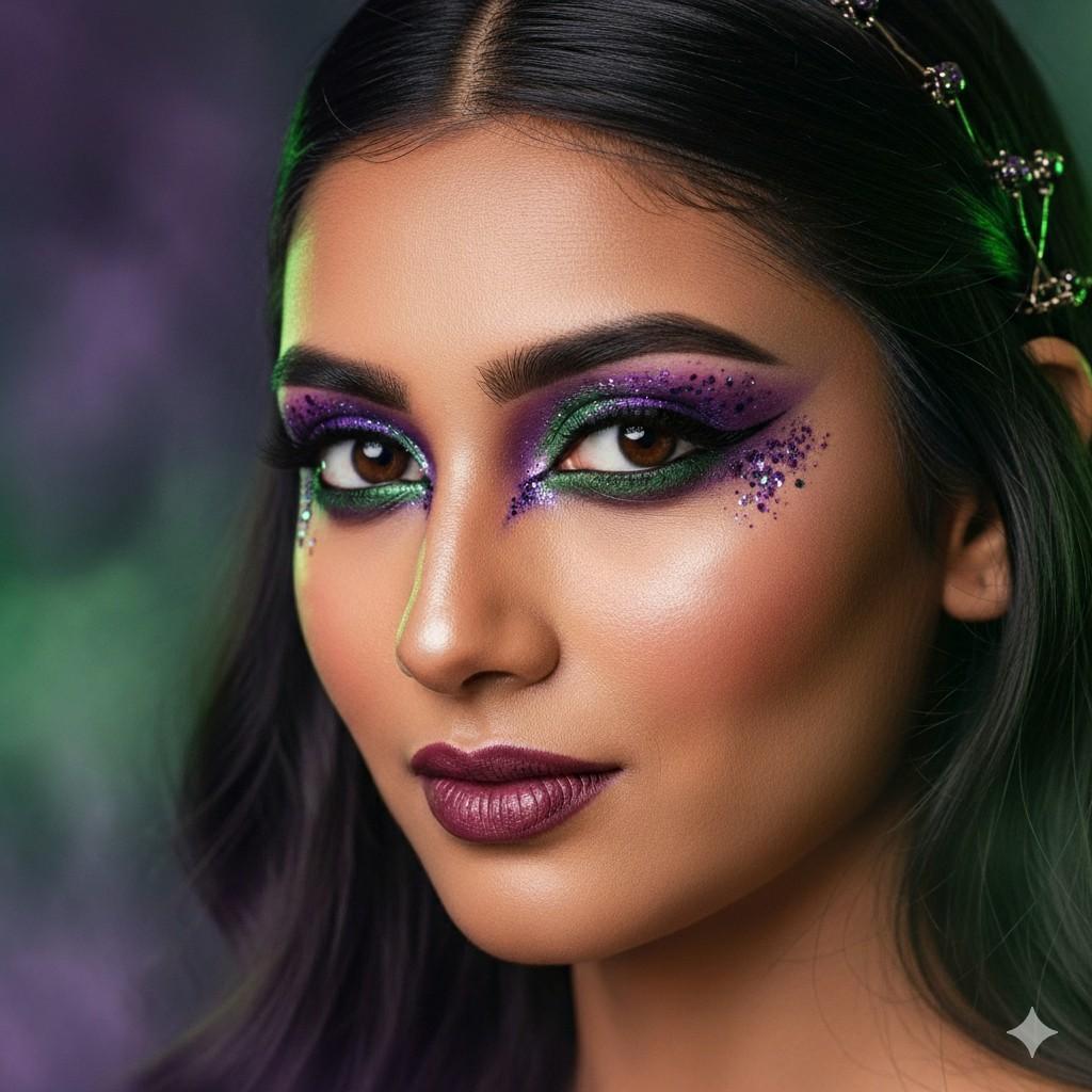 Women with Halloween Witch Makeup