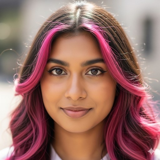 Women With Hot Pink Hair Colour