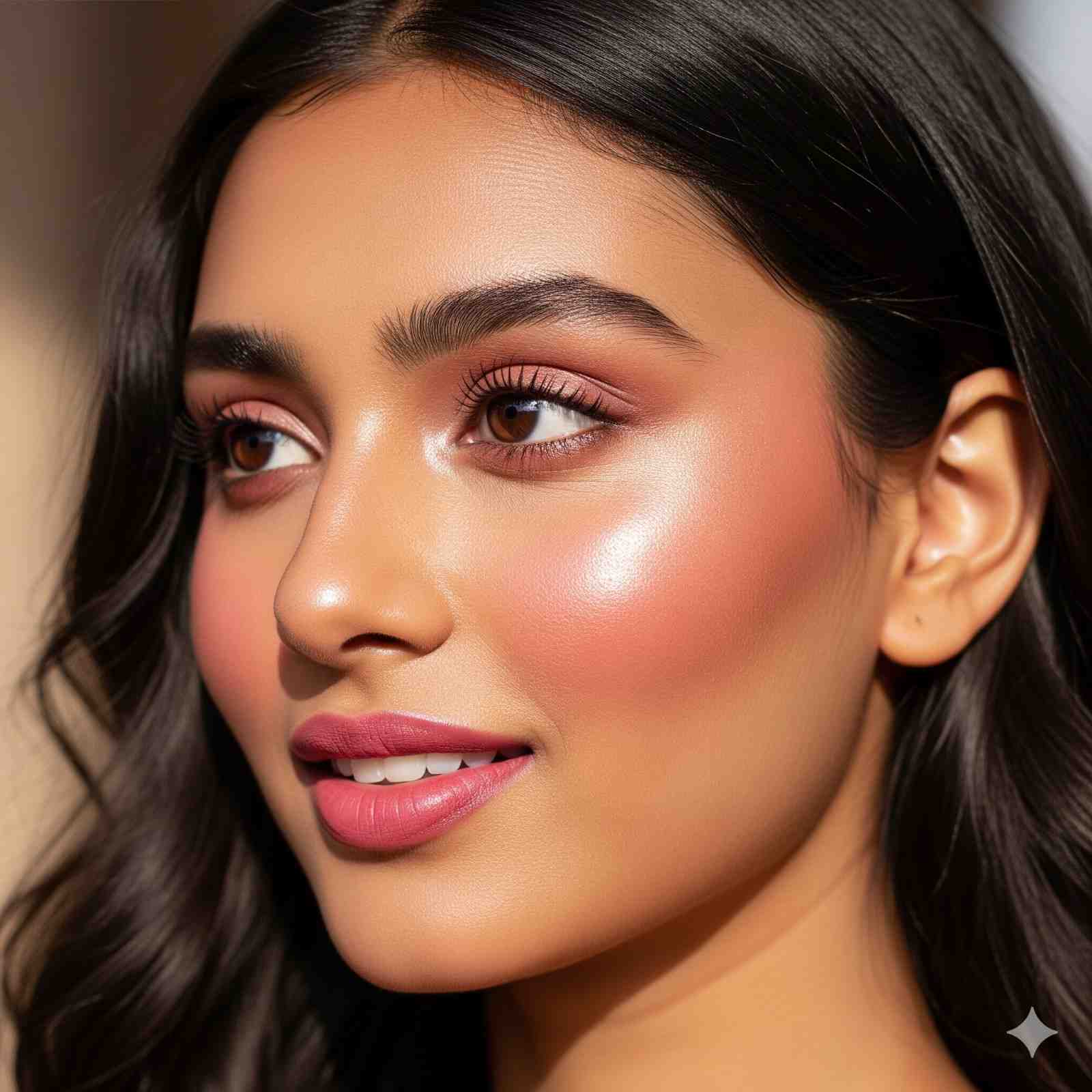 rosy-pink-flush-karwa-chauth-makeup