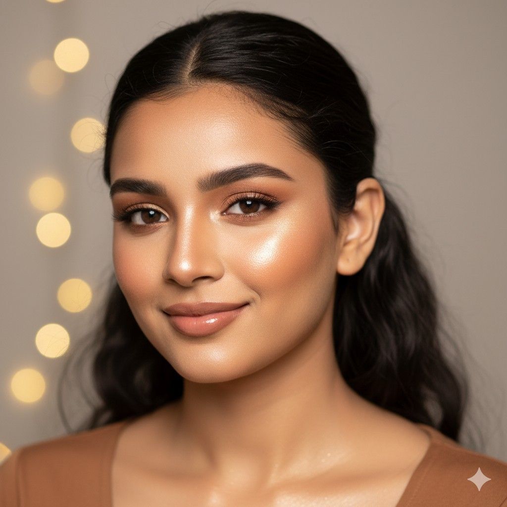Shimmering Highlighter Glow garba make up