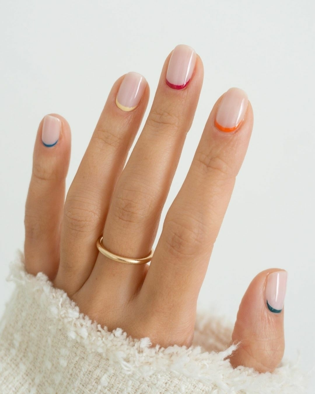 Reverse French Manicure Nails