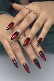 Vampire red Nails Design