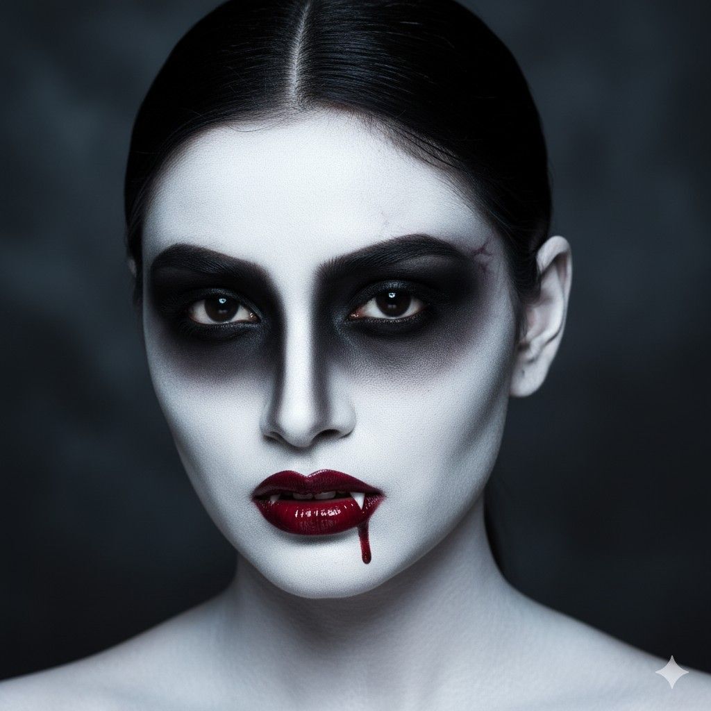 Women with Vampire Halloween Makeup