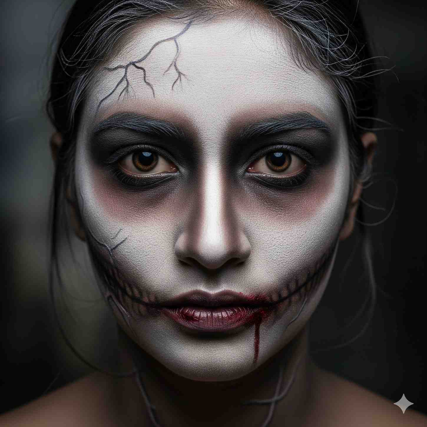 Women with Zombie Halloween Makeup