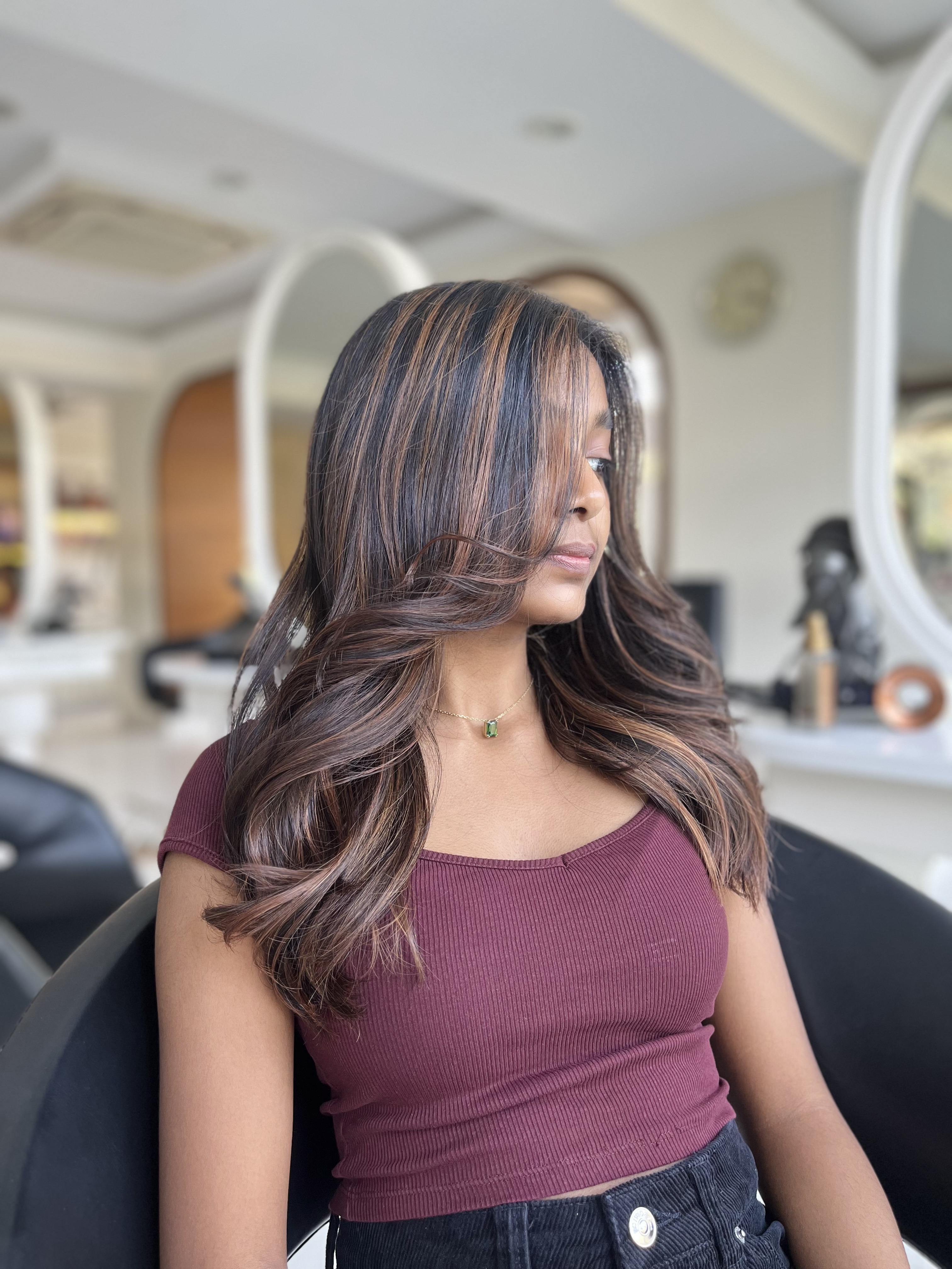 Long Layers with Face Framing