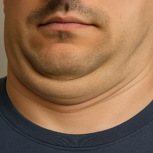 Double chin men