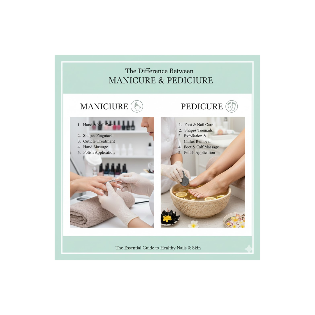 What is the difference between Manicure and Pedicure