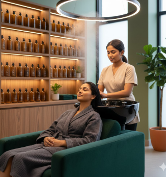 Does hair spa include oiling?