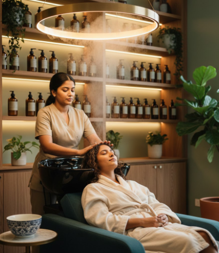 What is the last step of the hair spa?