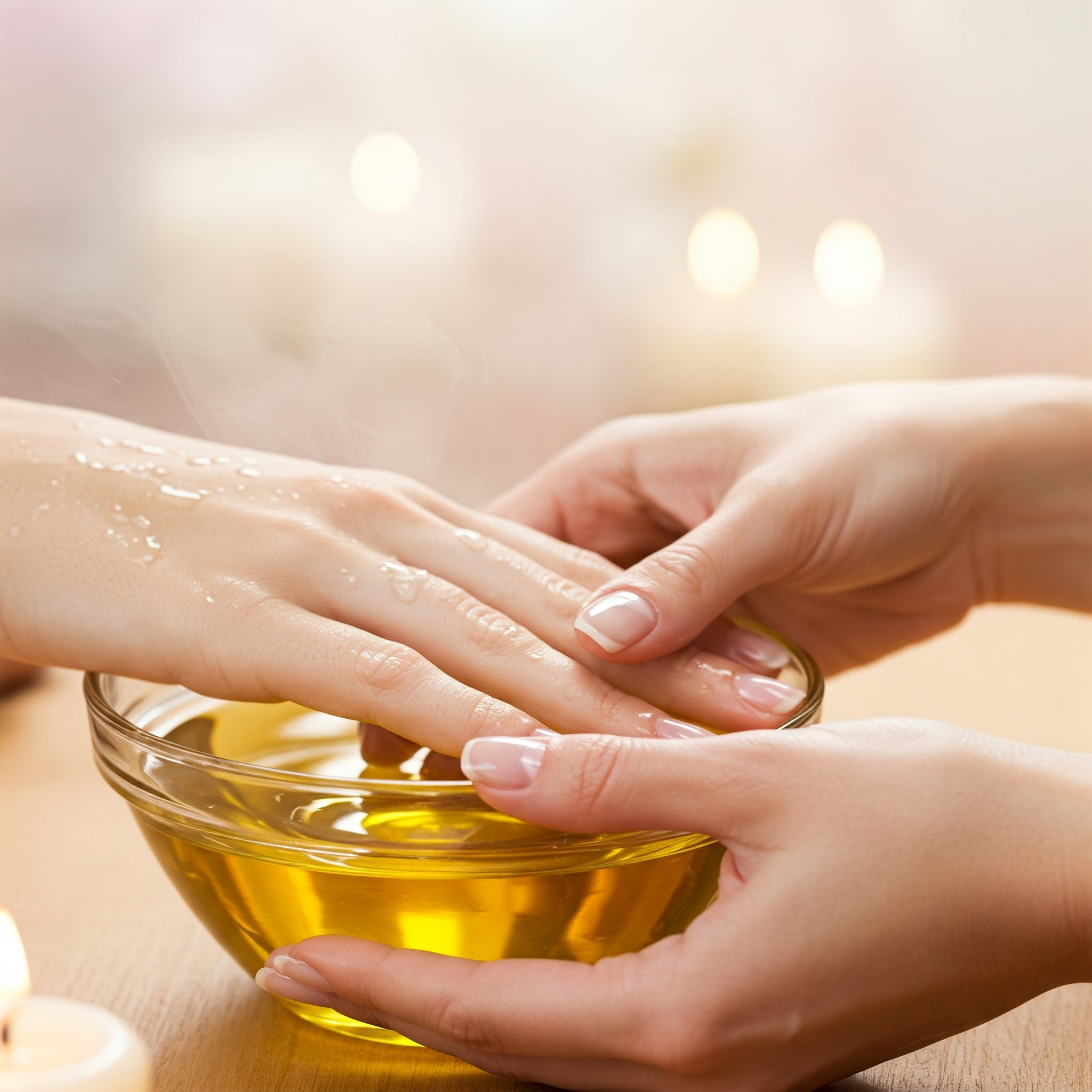 Hot oil manicure