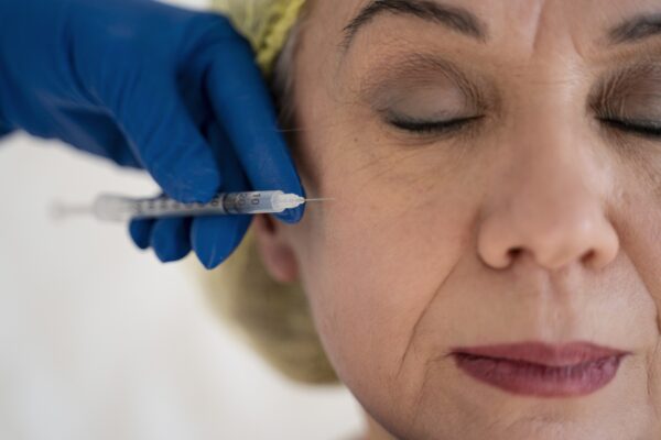 Skin booster injection on face