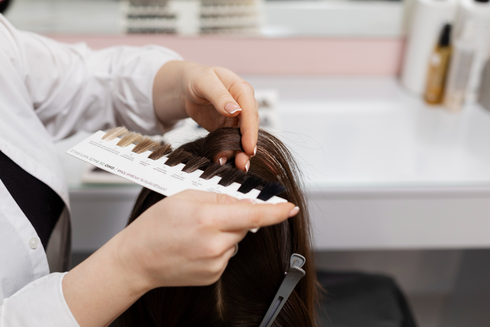 semi permanent hair dye at salon
