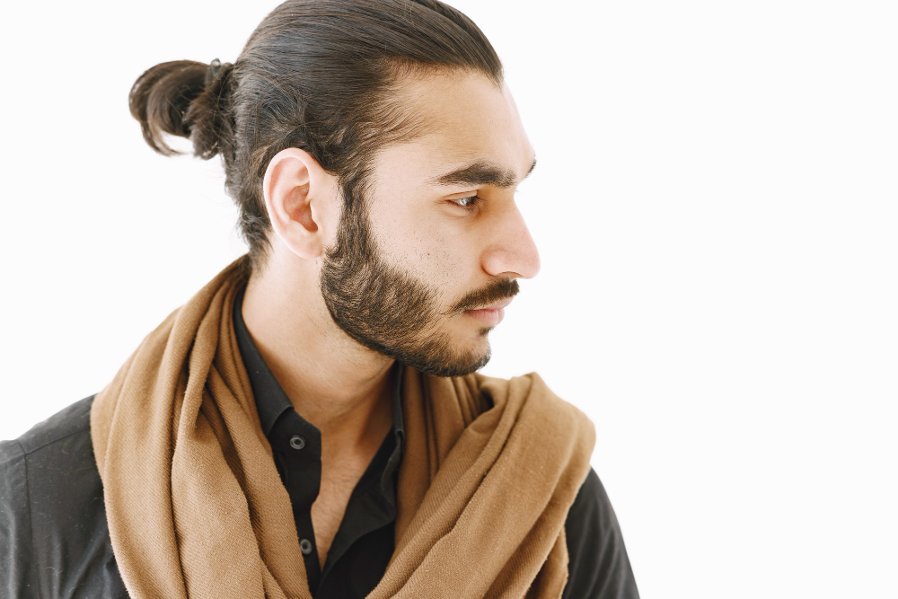 man bun hairstyle