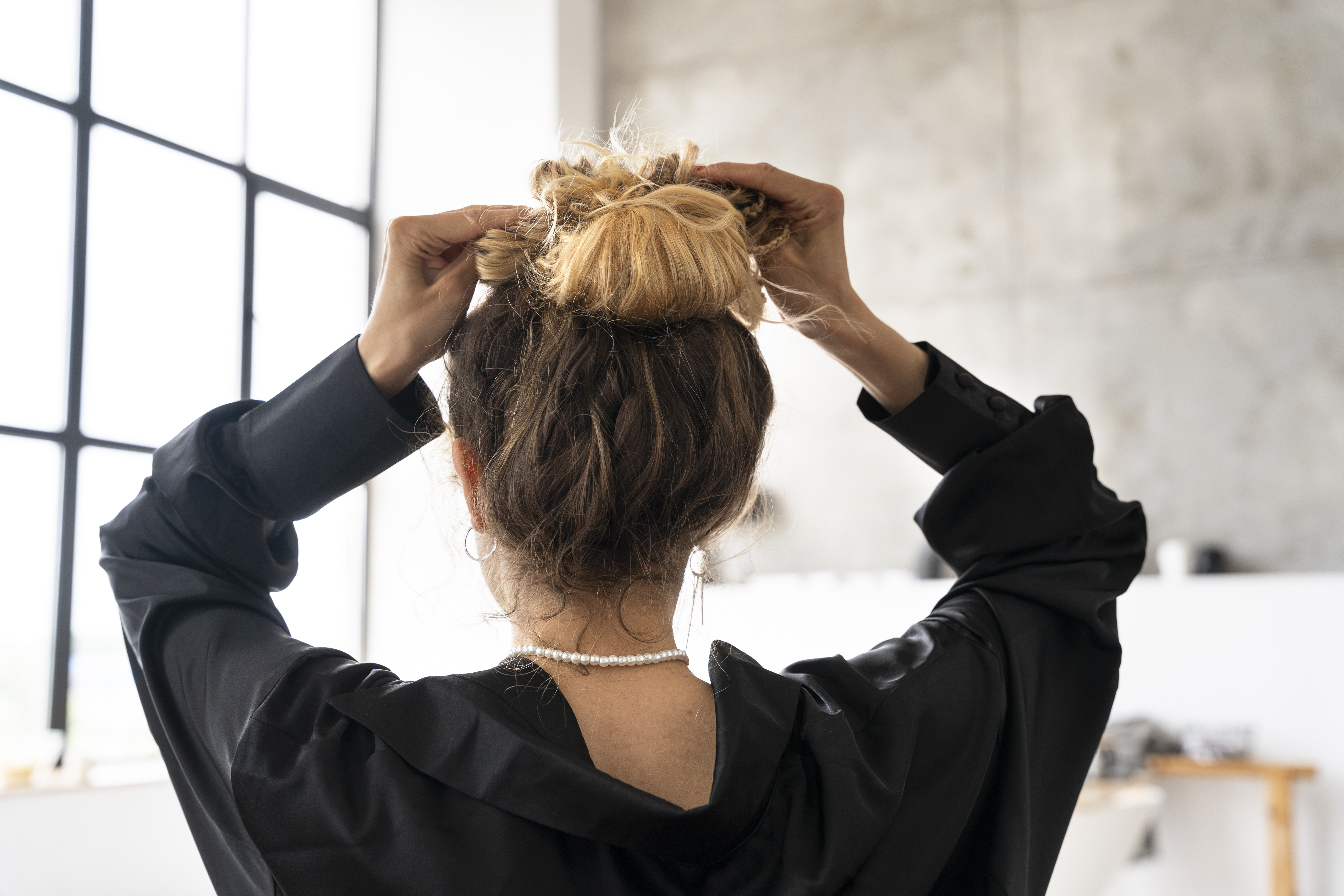 bow bun - valentine's day hairstyle for women